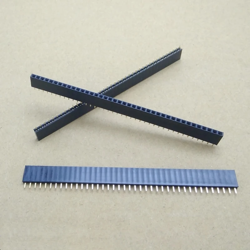 50PCS/lot 40Pin 2.54mm Single Row Straight Female Pin Header 1x40P Strip PBC