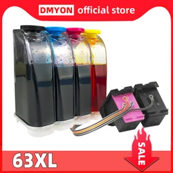 DMYON 63 CISS Bulk Ink Compatible for Hp 63 for 1110 1111 1112 2130 2131 2132 3630 3632 3830 3831 3832 3834 4250 4650 4652 4655