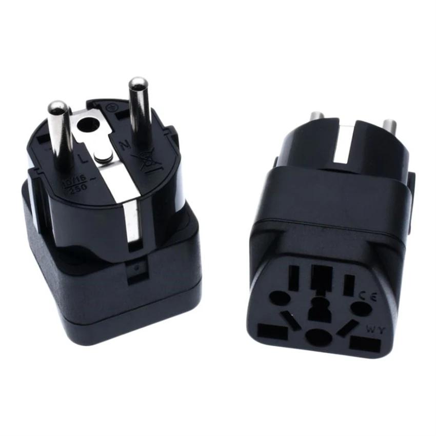 Schuko Plug Converter Travel Adapter Multi Outlet  AC110~250V 16A