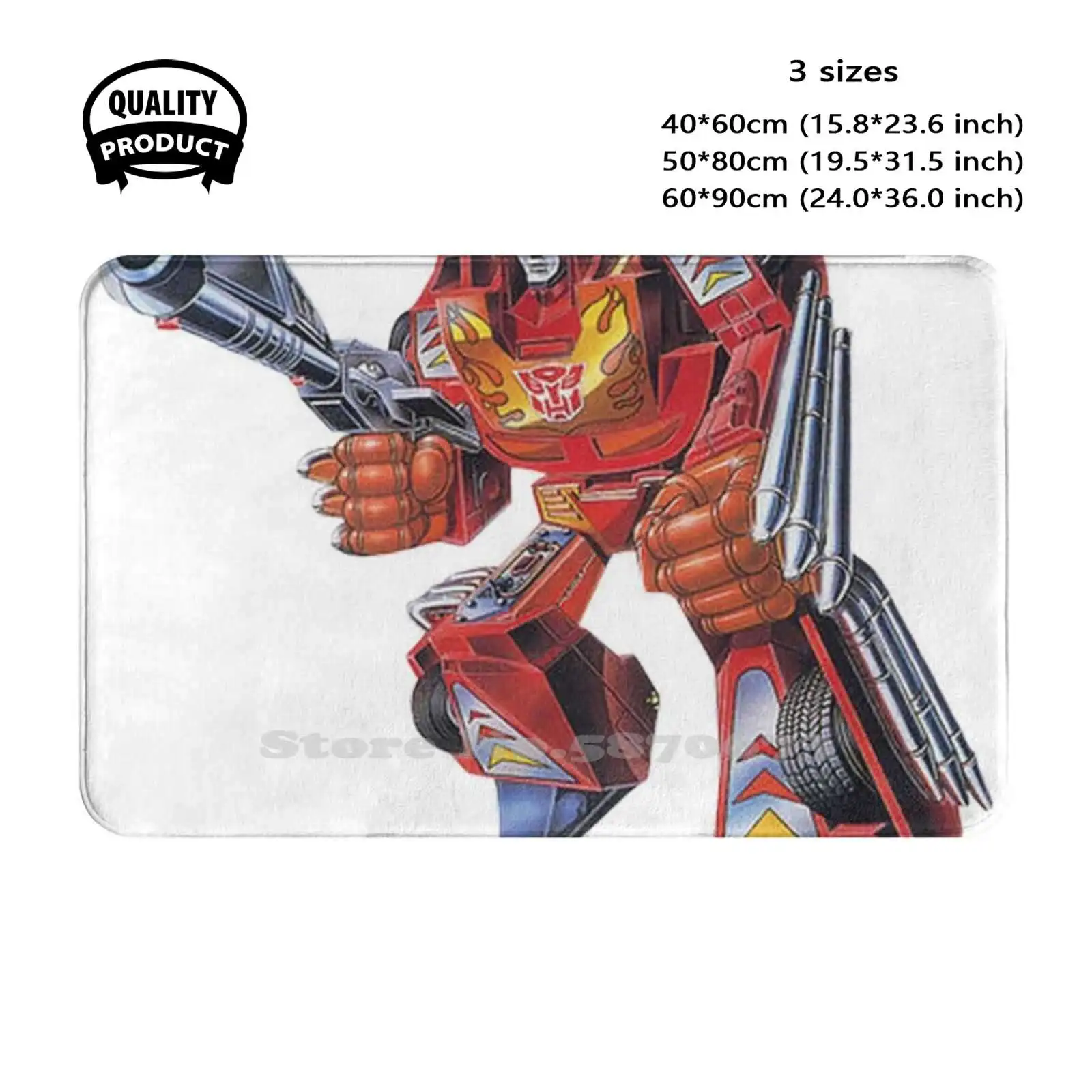 Hot Rod Autobot Soft Cushion Home Carpet Door Mat Car Rug Hot Rod Hotrod G1 Cartoon 80S Tv Decepticon Jets Autobots