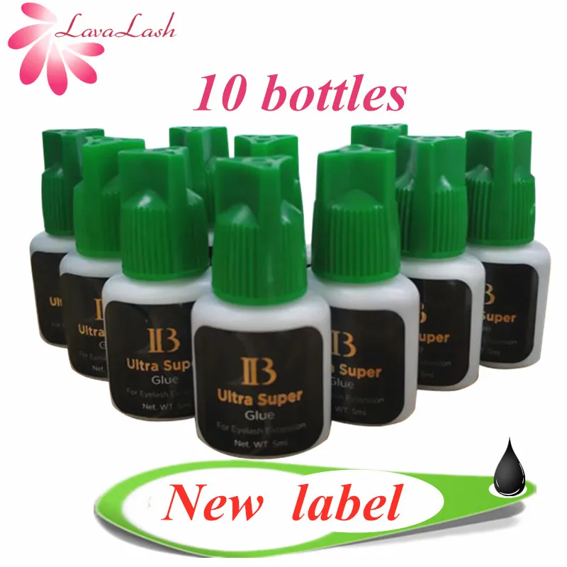 10 bottles/lot IB Ultra super Glue Individual fast drying eyelash extensions glue green cap 5ml/bottle