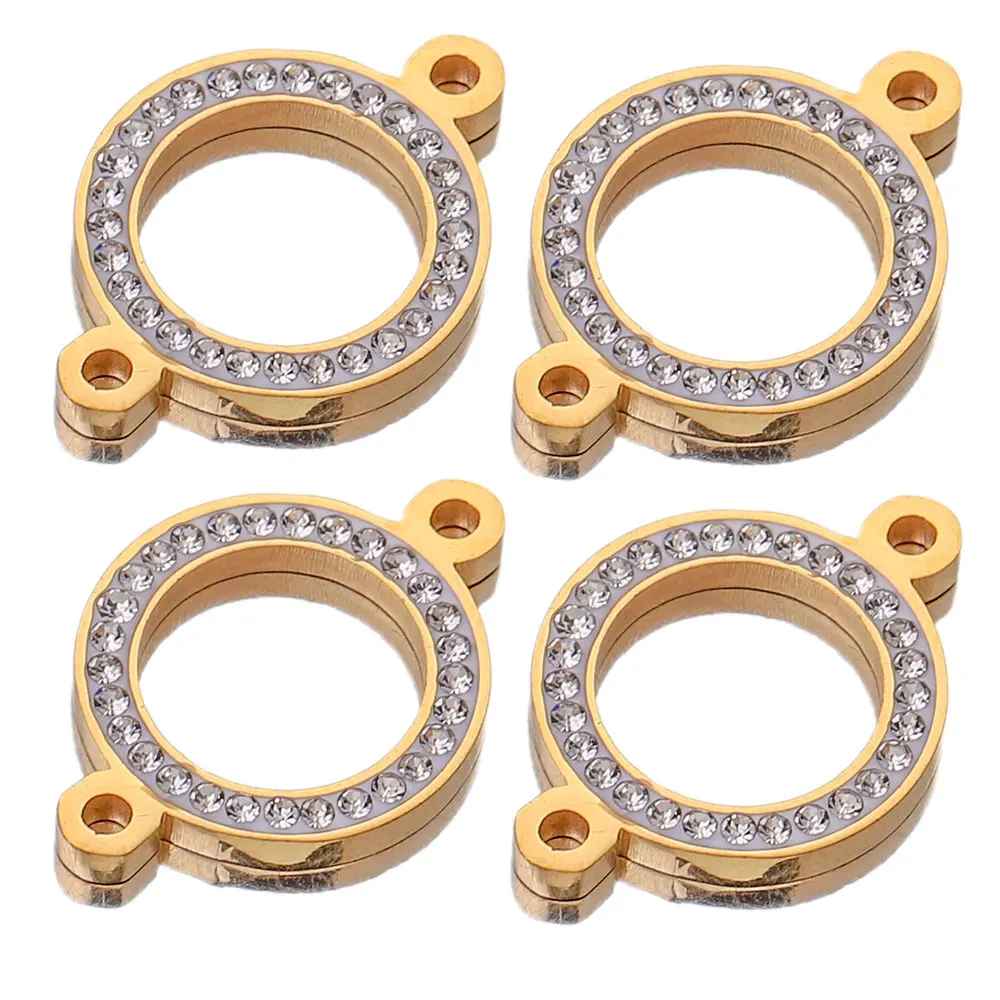 5pcs Lot Gold Stainless Steel Charm Pendant for Diy Earring Bracelet Jewelry Making Supplies Connectors Wholesale Bulk Luxury