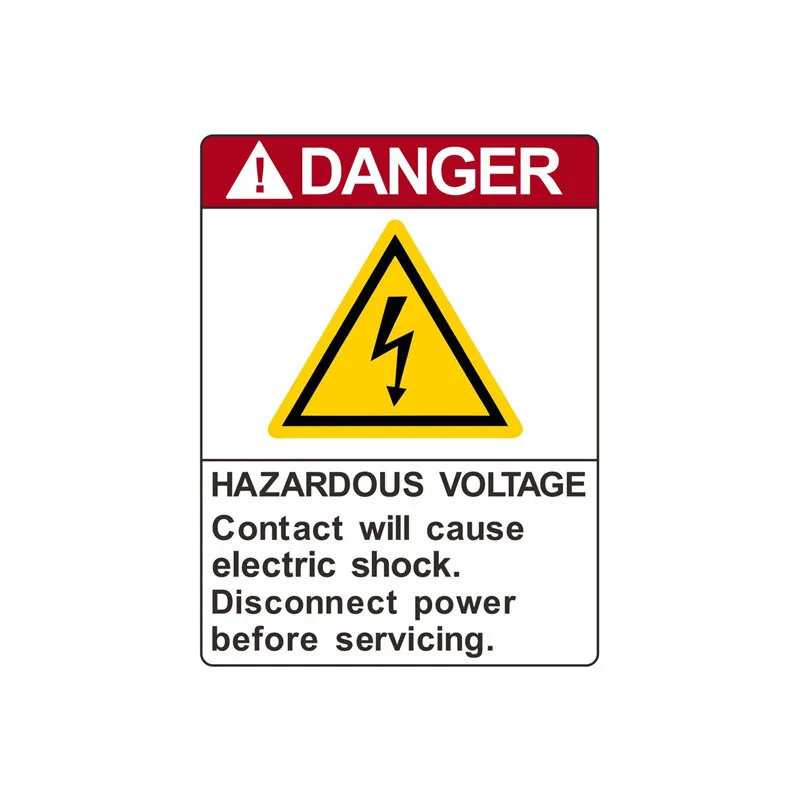 Hot Warning Car Sticker Danger Hazardous Voltage Contact Will Cause Electric KK Vinyl Car Styling Laptop PVC 11cm*9cm