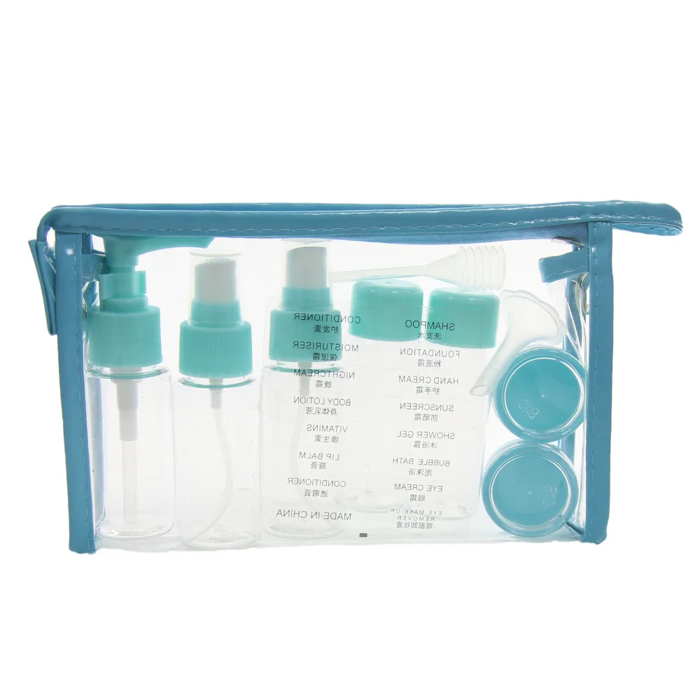 Mini botes de plástico transparente para cosméticos, botes vacíos para cosméticos, crema facial, Kit de viaje, accesorios, 10 unids/set por juego