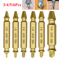Damaged Screw Extractor Drill Bit Set 3/4/5/6Pcs Stripped Broken Screw Bolt Extractor Remover Easily Take Out Demolition Tools