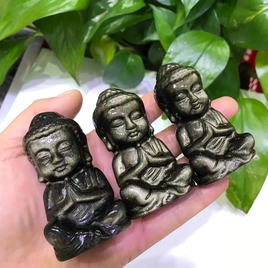 

Natural gem stone carving baby Buddha energy decoration gift