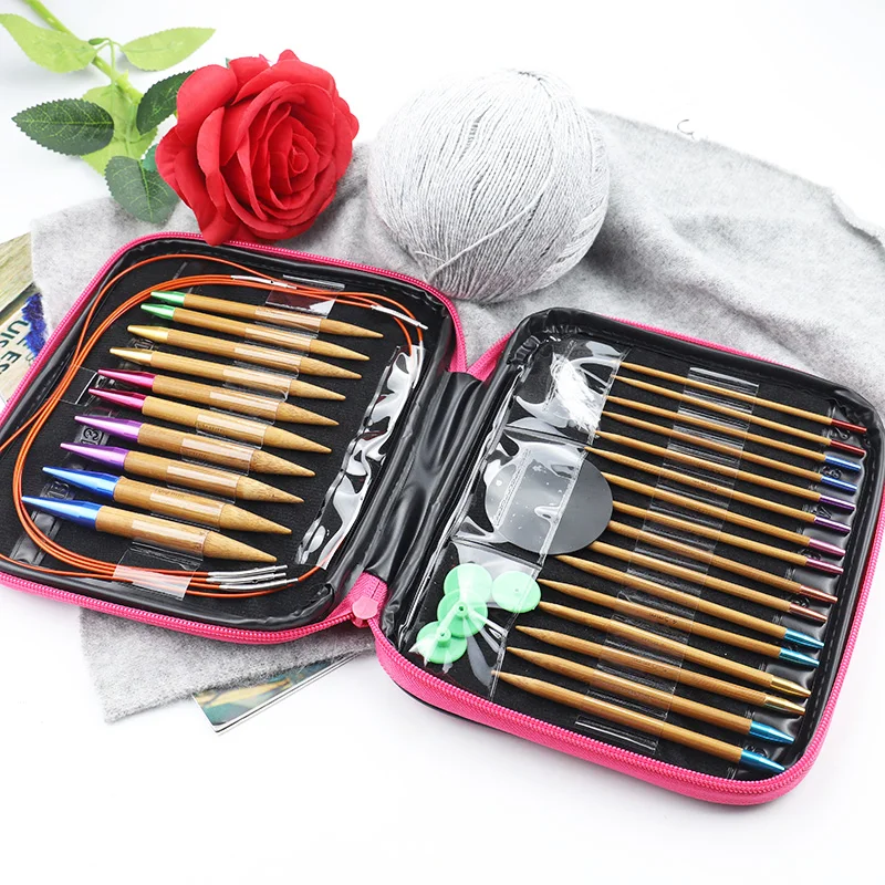13 Size Interchangeable Circular knitting Needle Set Circular Sweater Needle Crochet Hook Set Change Head For DIY Craft Yarn