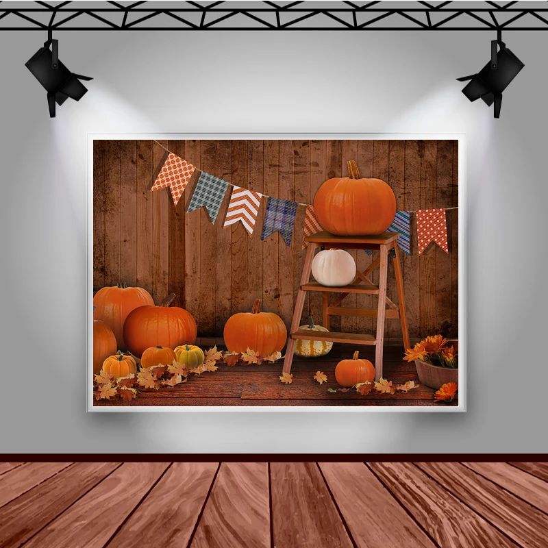 Mocsicka outono ação de graças fotografia fundo maple leaf abóbora decoração adereços retrato recém-nascido foto pano de fundo banner