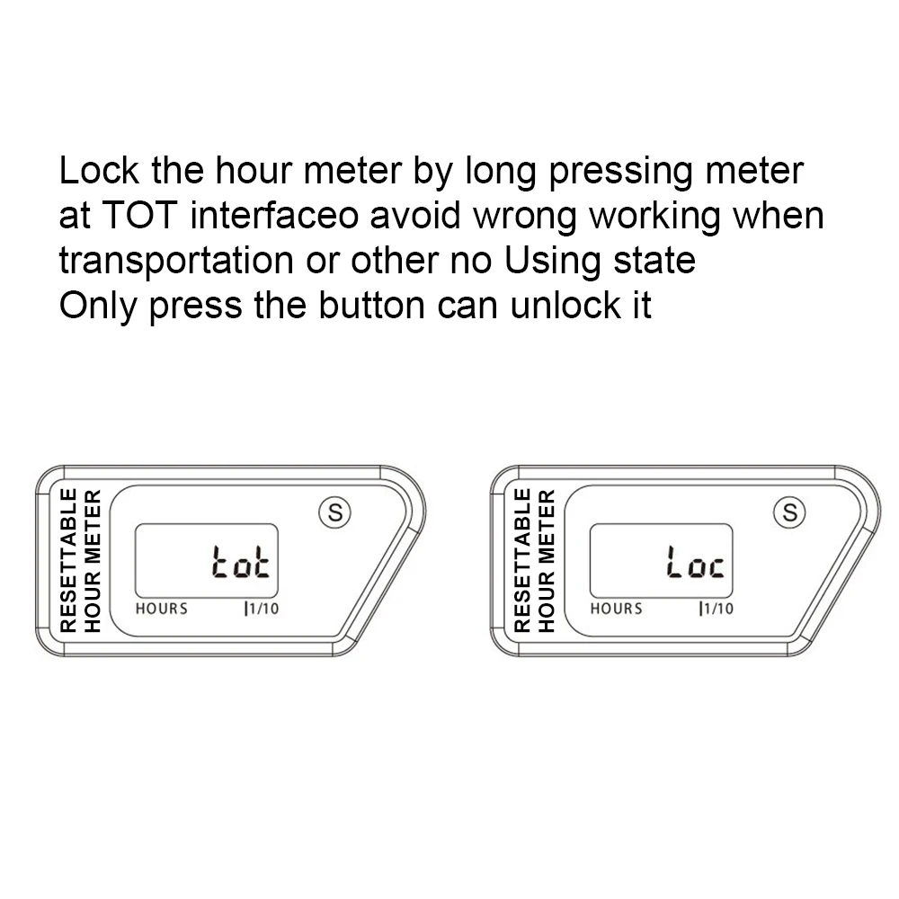 Hour Meter Cordless Vibration Auto Engine Timer Counter Gauge Motorcycle Accessories For Motocross Boat Snowmobile Chainsaw ATV