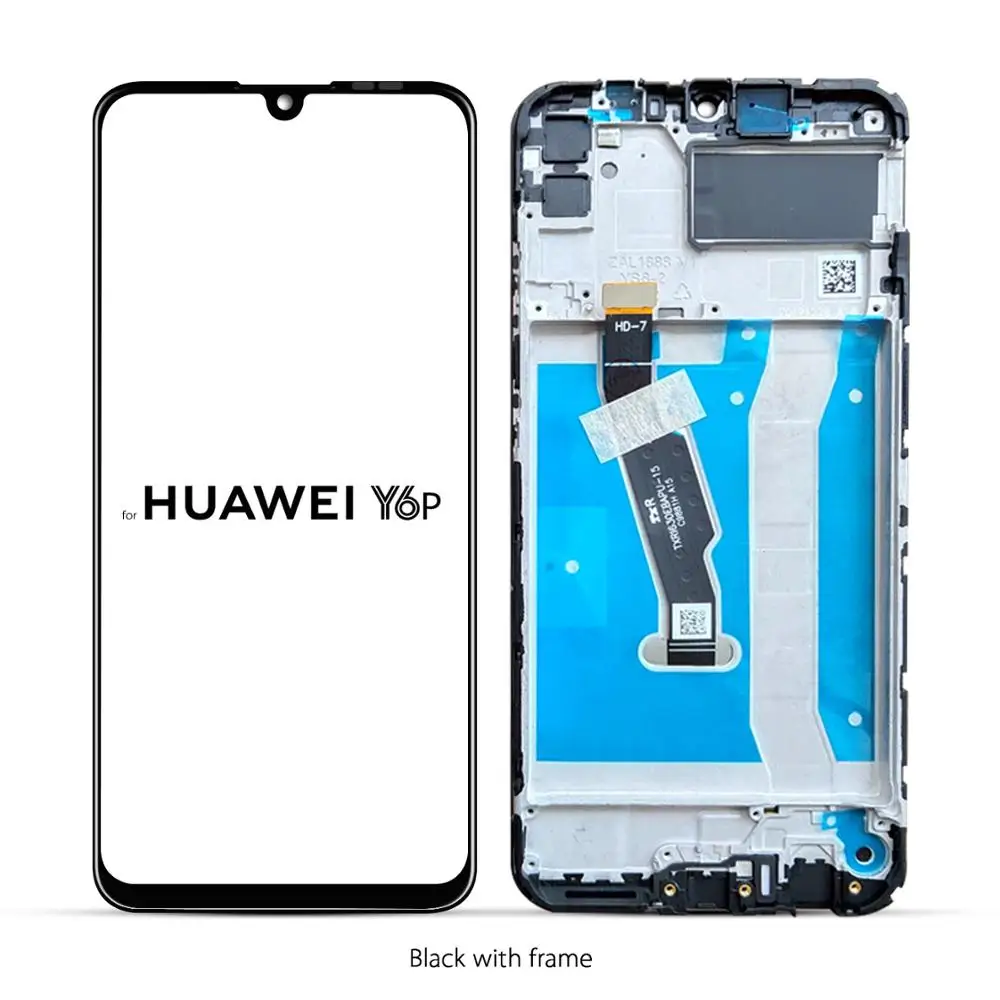 Original For Huawei Y6P 2020 Global MED-L29 LCD Display Screen Touch Digitizer Assembly For Honor 9A MOA-LX9N With Frame Replace