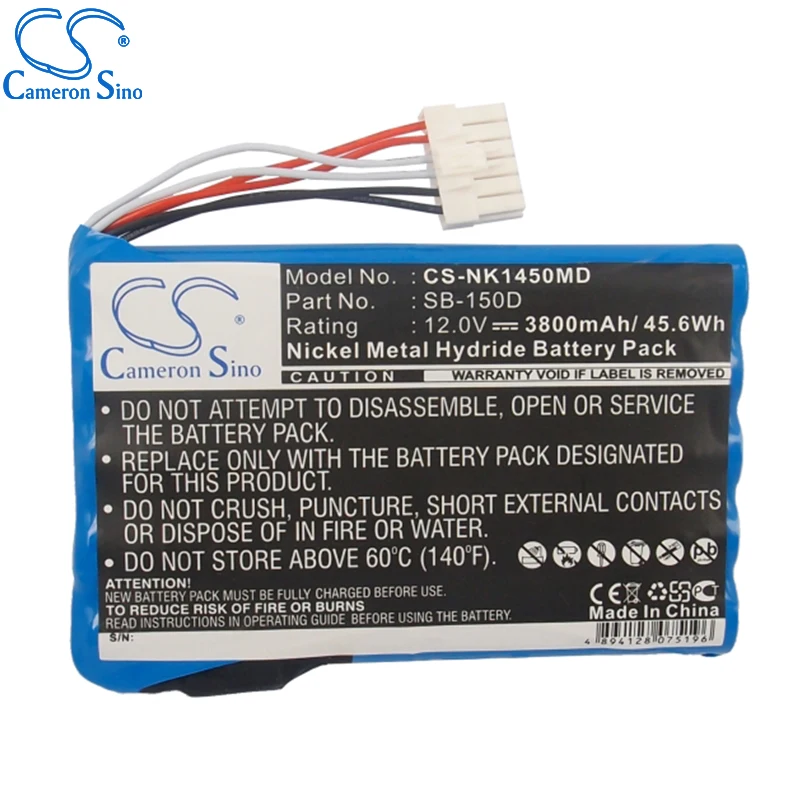 CameronSino Battery for Nihon Kohden ECG-1500/1510/1560/1550 fits Nihon Kohden SB-150D Medical Replacement battery 3800mAh Ni-MH