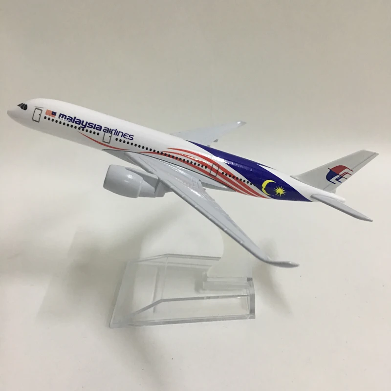 JASON TUTU 16cm Malaysia Airlines Airbus A350 Model Airplane Diecast Metal 1/400 Scale Plane