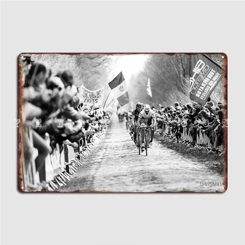 Fabian Cancellara. Trek-Segafredo . Paris-Roubaix 2016. Metal Sign Wall Cave Wall Retro Plaques Tin Sign Poster