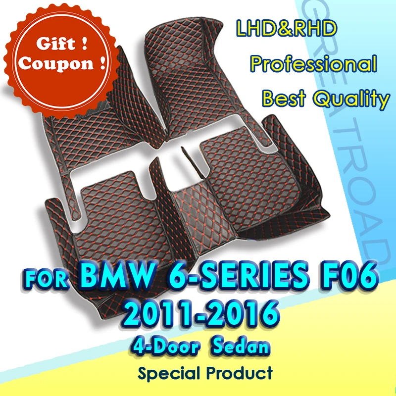 Car floor mats for BMW 6 series Sedan F06 650i 640i（Four doors）2011-2016 2012 2013 Custom auto foot Pads interior accessories