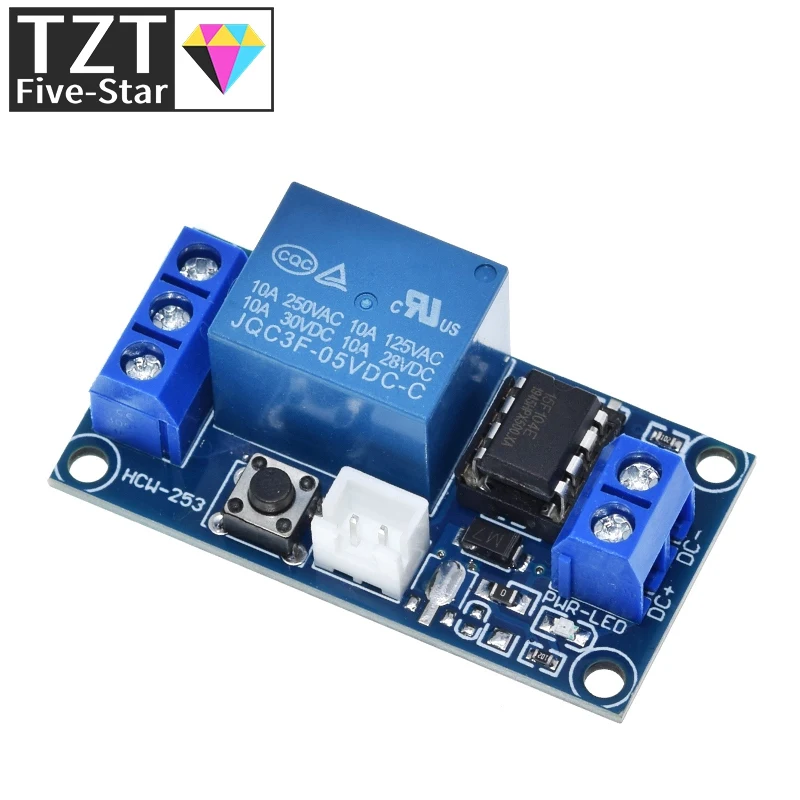 5V 12V Ein-Knopf-Bistabiles Schalter-Relaismodul, Auto-Modifikationsschalter, Ein-Knopf-Start-Stopp, Selbstverriegelung, für Arduino – Detail 4