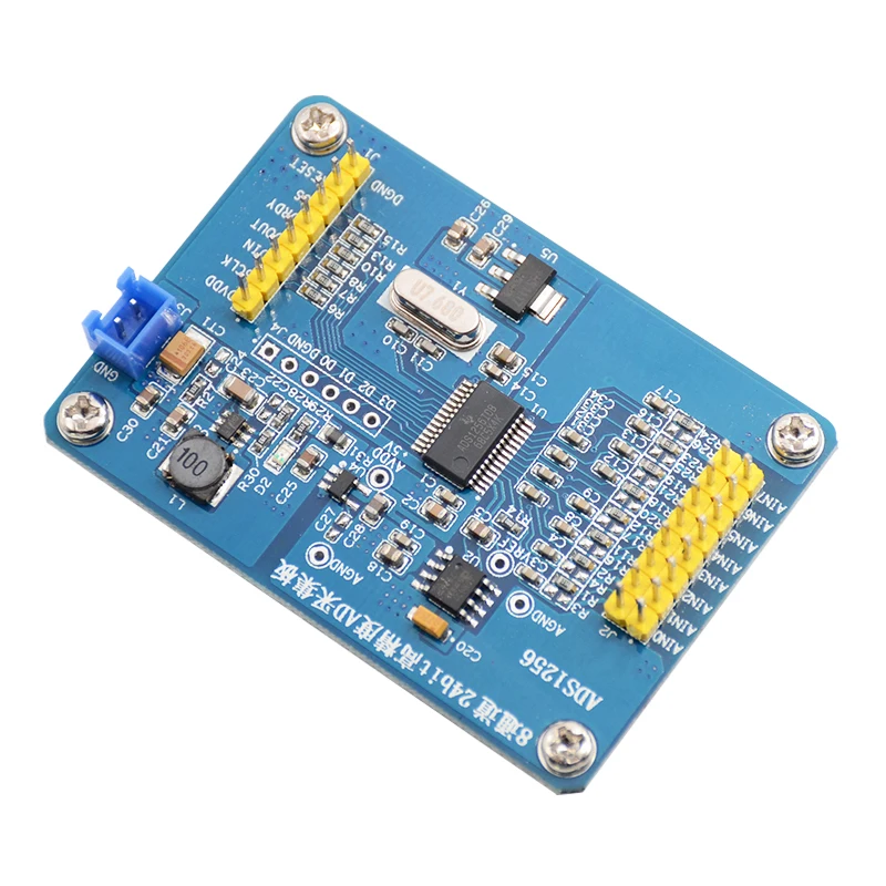 Imagem -03 - High-precision Adc Data Acquisition Card 24 Bit Ads1256 Entrada e Atenuação Resistência Ads1256