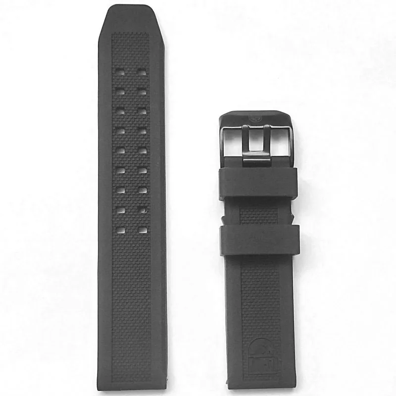 23mm Silicone Rubber Watch Band for Luminox Black Navy Seal Silver Gold Black Buckle Replacement Strap