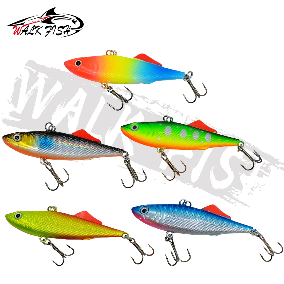 WALK FISH Fishing Lure Sinking vibration 15g 65mm vib lure trolling Metal lure Hard Bait crankbait winter Fishing Bass Pike Lure