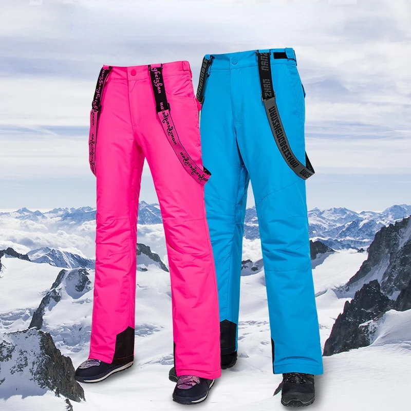 

Waterproof Trousers Veneer Double Snowboard Pants Outdoor Sports Men and Women Warm and Breathable Pants