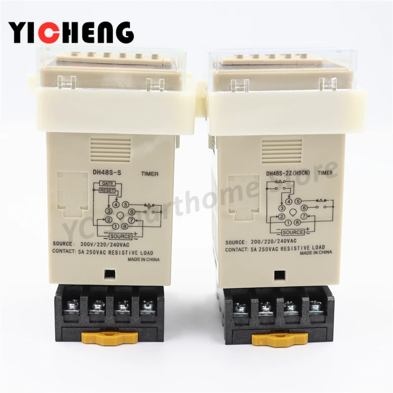 1pcs DH48S-2Z digital display time relay timer power-on delay AC 220V 110V 36V 380V AC DC 24V 12V two open and two closed output