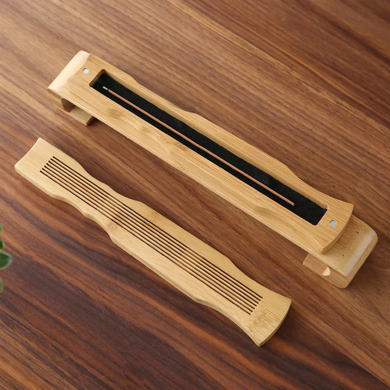 Bamboo Incense Box Agarwood Sandalwood Incense Tea Ceremony Utensils Incense Stick and Incense Burner Temple Incense Burner