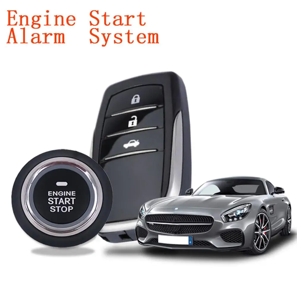 Smart One-button Start Car Alarm System Push Engine Start Stop Button Lock Ignition Keyless Entry Engine Start Button System