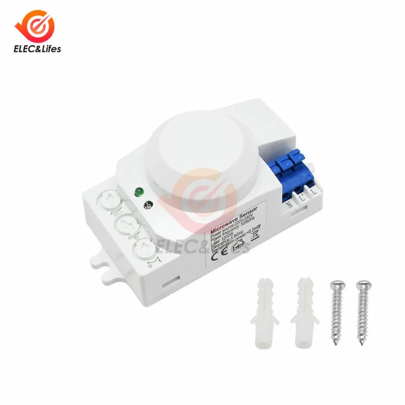 AC 220V-240V 5.8GHz Microwave Movement Motion Detector Sensor Switch For Light Hottest Micro Wave Module