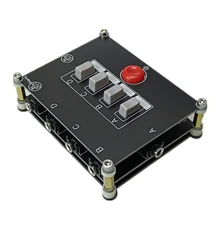 Interruptor de fonte de áudio estéreo de 4 vias 3.5mm AUX 1/8 Switcher Caixa divisor de entrada de sinal 4 (1) EM 1(4) OUT versão de atualização-D41