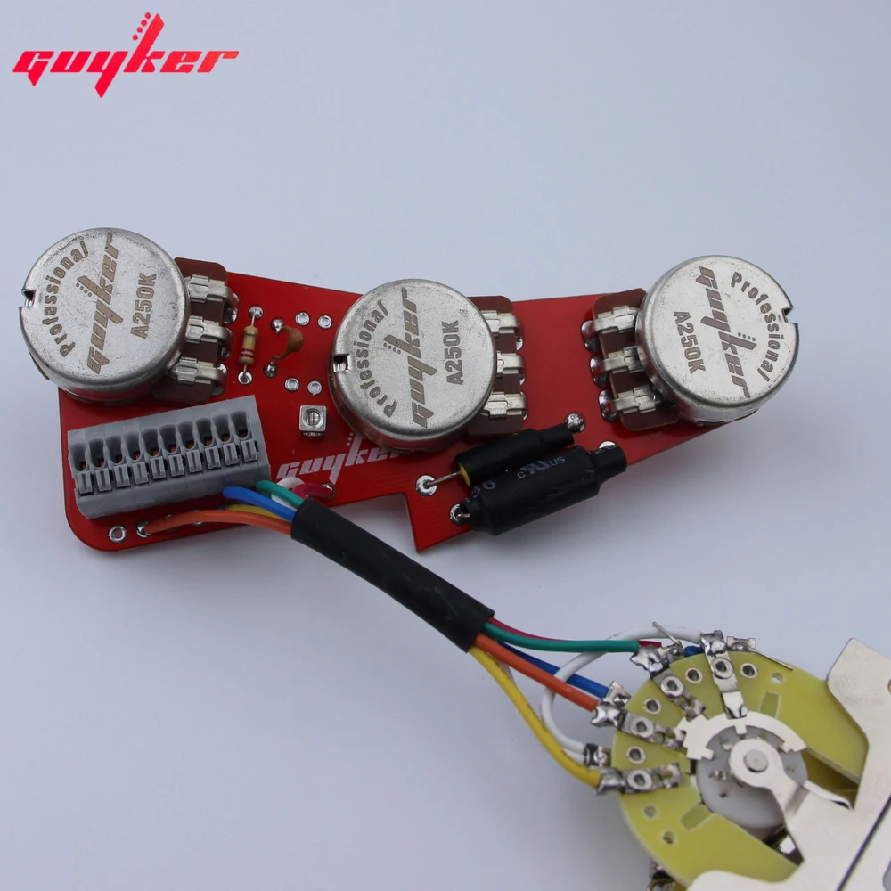 GUYKER A250K Potentiometer Circuit Board Connection Switch PREAMP For Guitar Accessories