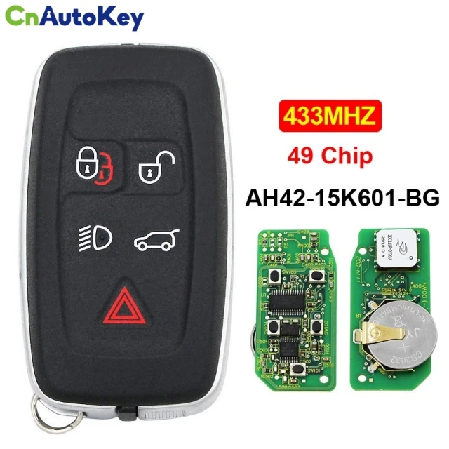 CN004014 5 Button Full Smart Card Remote Car Key  434Mhz 49 Chip For Range Rover Sport Evoque AH42-15K601-BG