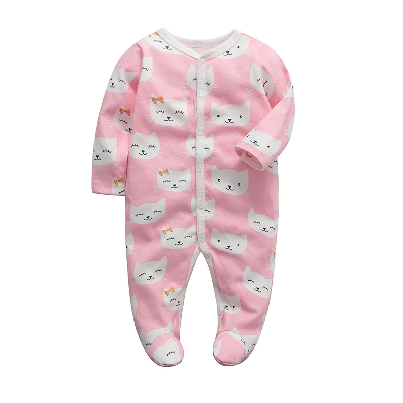 Newborn Baby Boys Girls Sleepers Pajamas Babies Jumpsuits Infant Long Sleeve 0 3 6 9 12 Months Clothes