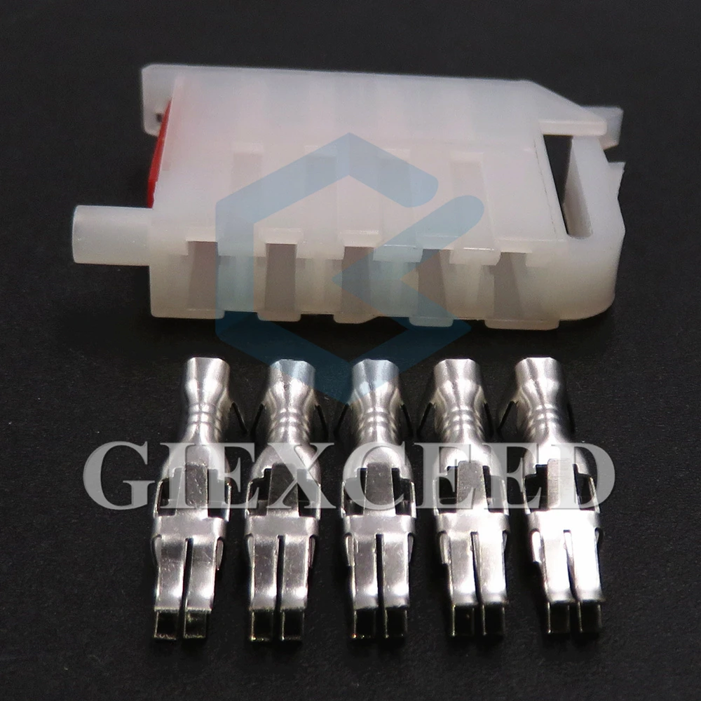 2 Sets 5 Pin Car Connector With Terminal 3.5 Series White Plastic Housing AC Assembly Unsealed Wiring Socket 357955968A