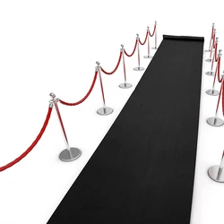 Black Carpet Anti-slip Wedding Carpet Aisle Runner Event Party Ceremony Funeral Festival Aisle Runner Decoration Custom Length