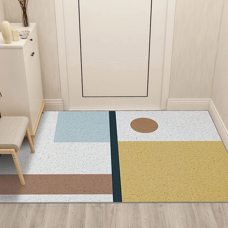 

Cuttable Entrance Door Mat Carpet Home Kitchen Mat Bathroom Mat Hallway Entrance Door Mat PVC Non-slip Modern Style Mats Carpet