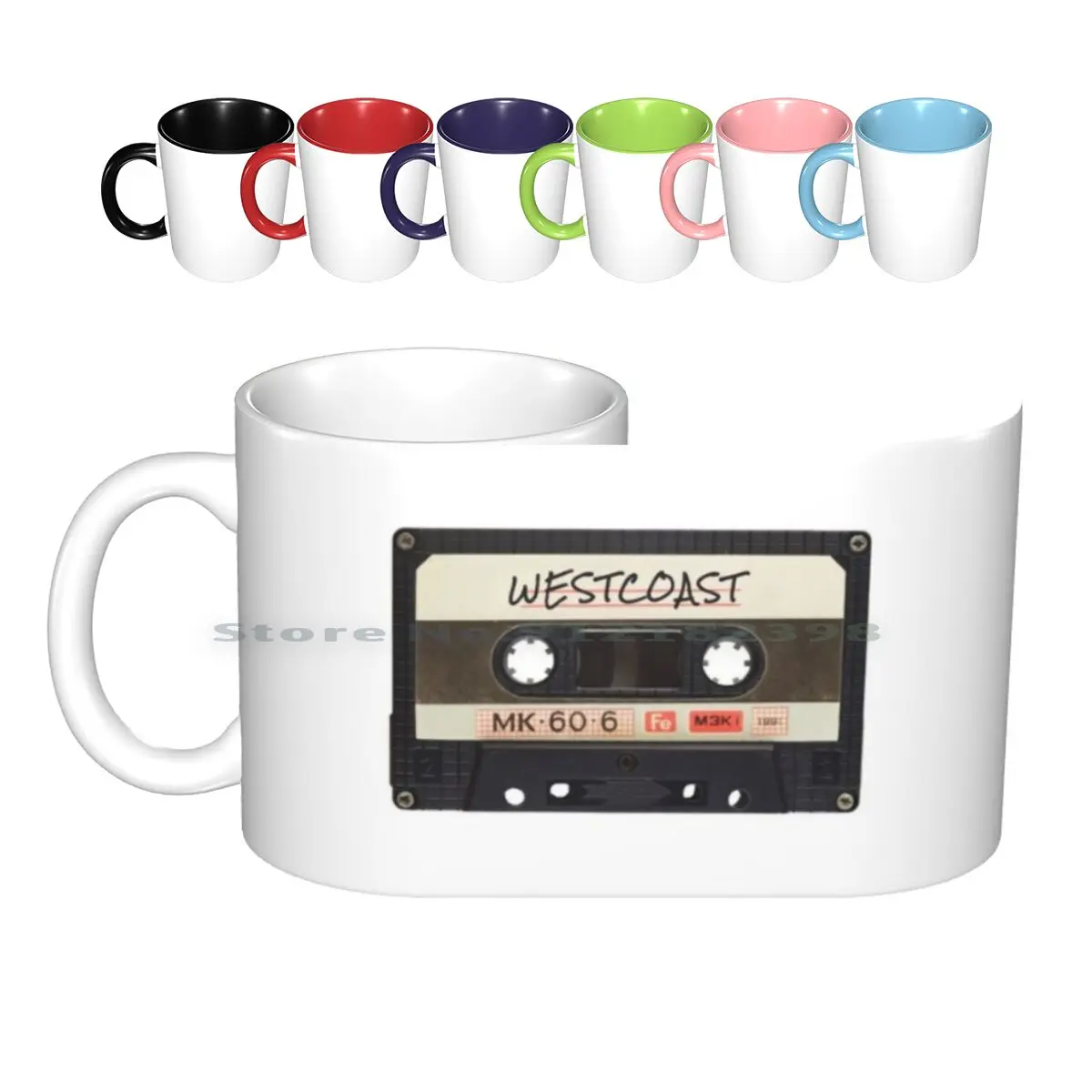 Westcoast Cassette Ceramic Mugs Coffee Cups Milk Tea Mug Cassette Music Cassette Music Oldschool Old School Hip Hop Rap Hiphop