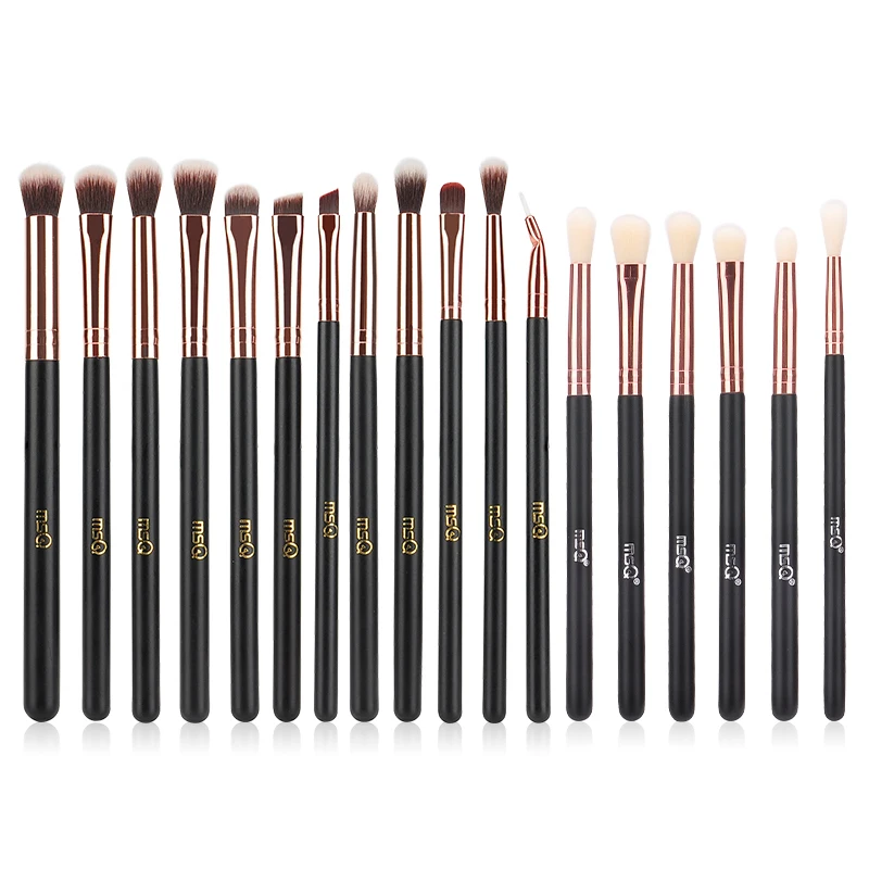 MSQ 6-27PCS Rose Gold Makeup Brushes Set Powder Foundation Eyeshadow Liner Blusher Make Up Brush Kits Natural & Synthetic Hair