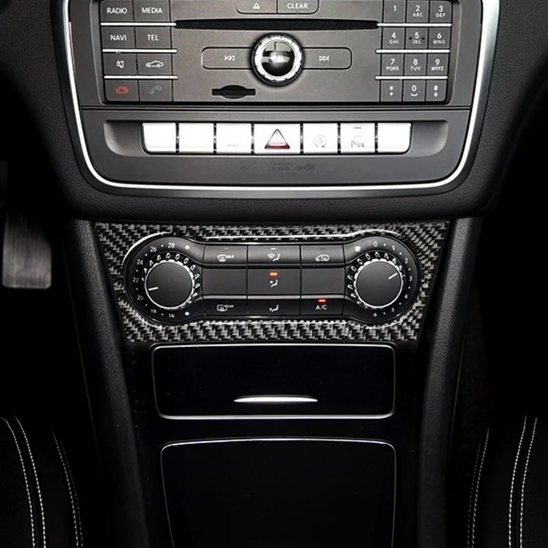 Immagine 6: Rivestimento della copertura del pannello CD del climatizzatore della Console centrale per Mercedes Benz X156 W176 C117 CLA GLA classe A fibra di carbonio