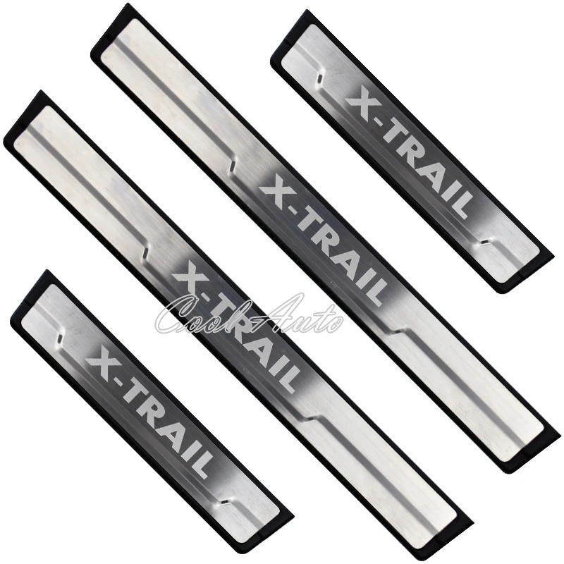 For 2024-2022 Nissan Qashqai J12 X-Trail T33 T32 E-POWER Stainless Chrome Car Door Sill Kick Plate Guard Pedal Protector Styling