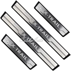 For Nissan X-Trail Xtrail T33 T32 Accessory 2024-2014 Stainless Chrome Door Sill Kick Plate Protector Guard Pedal Cover Styling