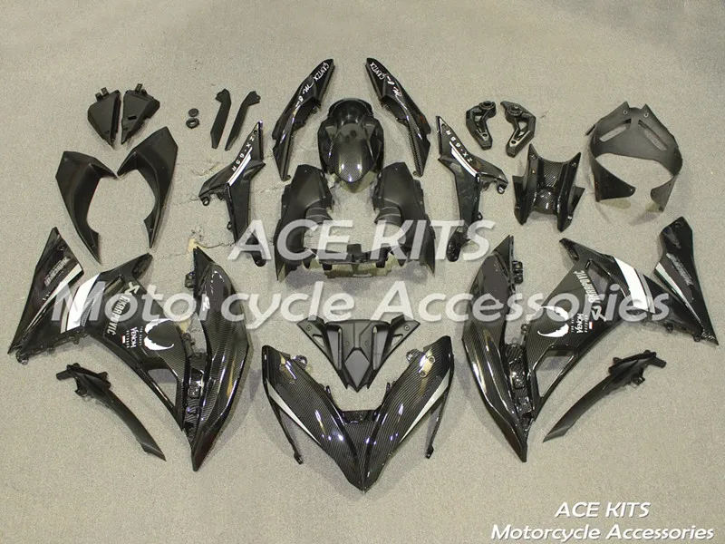 

Carbon Fiber Water Transfer PrintingMotorcycle Fairing Kit For Kawasaki Ninja 650 ER6F 2017 2018 ACEKITS Store No.2307