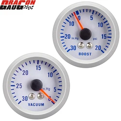 52mm Auto Turbo Press Modification Mechanical Clocks Car Turbine Boost Vacuum Gauge 0-30 InHg 0-20 Psi Meter