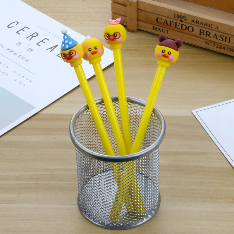 20 PCs Internet Red Chick Gel Pens Writing Tools Cute Cartoon Student Office Creative Signature Pen wholesale