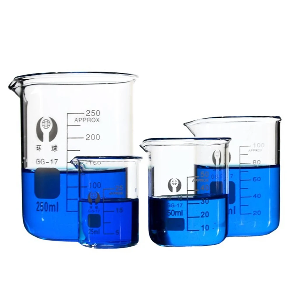 250-600ml Glass scale beaker High borosilicate beaker chemical experiment Teaching demonstration Chemical instruments Flasks