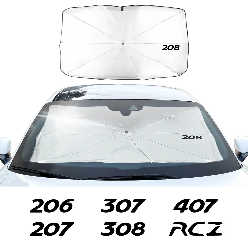 For Peugeot 307 206 308 Rifter 407 208 108 207 3008 RCZ Car Windshield Sunshade Front Window Sun Shade Umbrella Auto Accessories