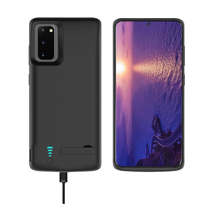 5000/6000mAh 배터리 충전기 케이스, 삼성 S20 S20 + S20 울트라 S20FE S10 플러스 S10 5G S10E S9 플러스 S8 플러스 핸드폰 커버, 보조 배터리 