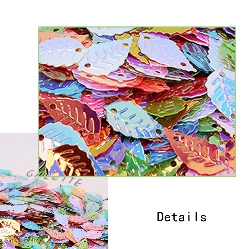 ALL colors 9X16mm Leaf shape Sequins For Craft, Stereo Plum blossom Shape Sequin For Wedding Dress DIY Sewing Supplier Accessor