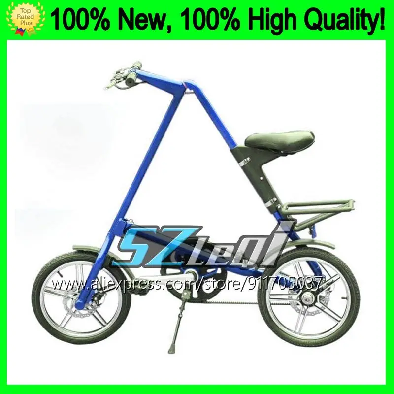 16-inch Folding Bicycle Fast Speed integrated Metal 5 spoke wheels Double Disc Brake Shock Absorption Bikes lightweight Cycling