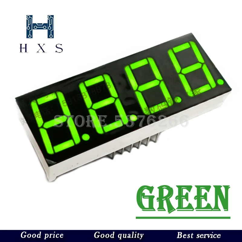 2PCS 0.56inch LED display 7 Segment  4 Bit Digit Tube Green Common Cathode / Anode Digital 0.56 inch led 7segment