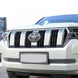 For Toyota Land Cruiser Prado 150 2018 2019 J150 LC150 ABS Chrome Front Grille Trim Cover Car-Styling Accessories 2020 2021