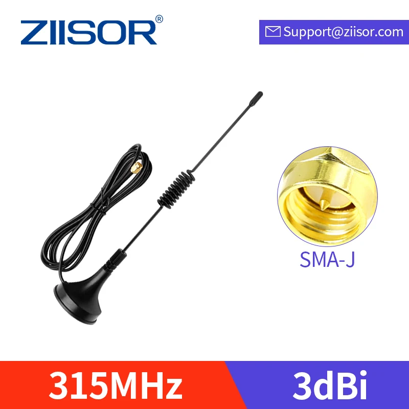 

315MHz Antenna with Magnetic Base Omni 315M Antenna Omnidirectional SMA Male Connector for DTU Wirelss Module Aerial TX315-XPL